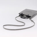 Balenciaga Hand Bag Leather 2way Gray Silver 693805 Auth 208600V-10
