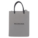Balenciaga Hand Bag Leather 2way Gray Silver 693805 Auth 208600V-2