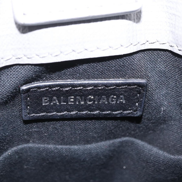 Balenciaga Hand Bag Leather 2way Gray Silver 693805 Auth 208600V