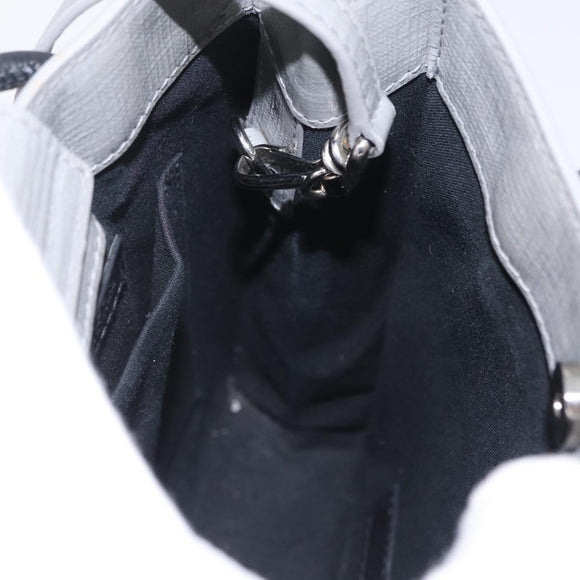 Balenciaga Hand Bag Leather 2way Gray Silver 693805 Auth 208600V