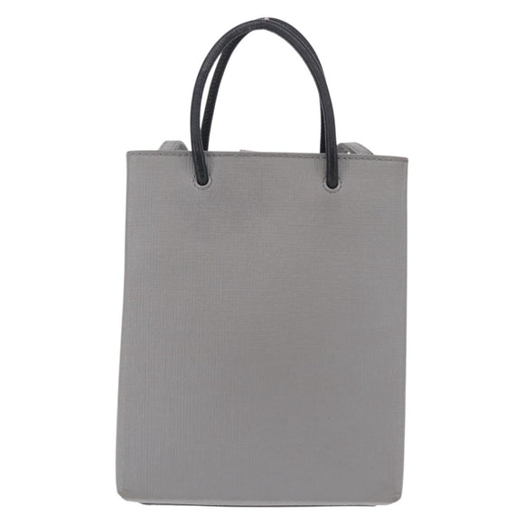 Balenciaga Hand Bag Leather 2way Gray Silver 693805 Auth 208600V