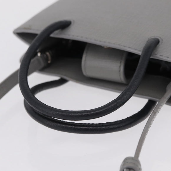 Balenciaga Hand Bag Leather 2way Gray Silver 693805 Auth 208600V