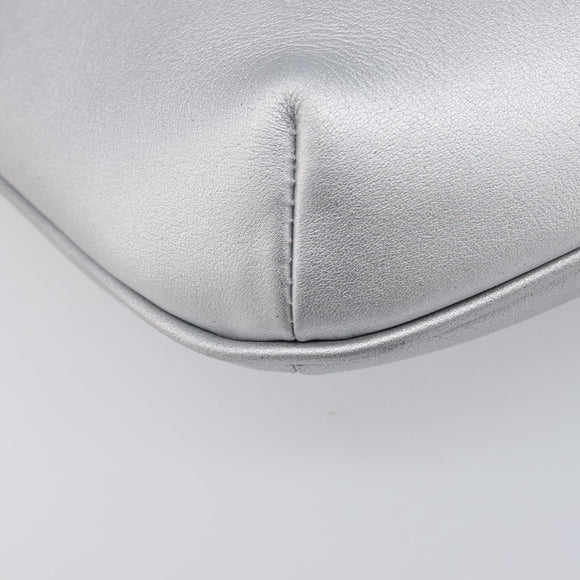 Balenciaga Mary Kate Shoulder Bag Leather Silver 771733 Auth 208601M