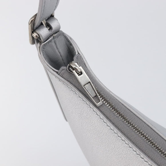 Balenciaga Mary Kate Shoulder Bag Leather Silver 771733 Auth 208601M