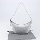 Balenciaga Mary Kate Shoulder Bag Leather Silver 771733 Auth 208601M-26