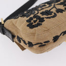 FENDI Zucca Canvas Mamma Baguette Shoulder Bag Beige Gold Auth 208603SAM-12