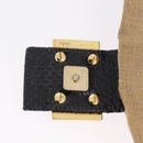 FENDI Zucca Canvas Mamma Baguette Shoulder Bag Beige Gold Auth 208603SAM-16