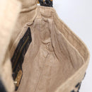 FENDI Zucca Canvas Mamma Baguette Shoulder Bag Beige Gold Auth 208603SAM-21