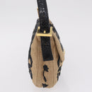 FENDI Zucca Canvas Mamma Baguette Shoulder Bag Beige Gold Auth 208603SAM-5