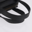 CELINE Hand Bag Leather Black Gold Auth 208604-7
