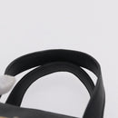 CELINE Hand Bag Leather Black Gold Auth 208604-8