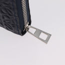 LOEWE Anagram Long Wallet Leather Navy Silver Auth 208620M-7