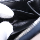LOEWE Anagram Long Wallet Leather Navy Silver Auth 208620M-23