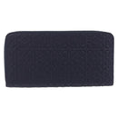 LOEWE Anagram Long Wallet Leather Navy Silver Auth 208620M-2