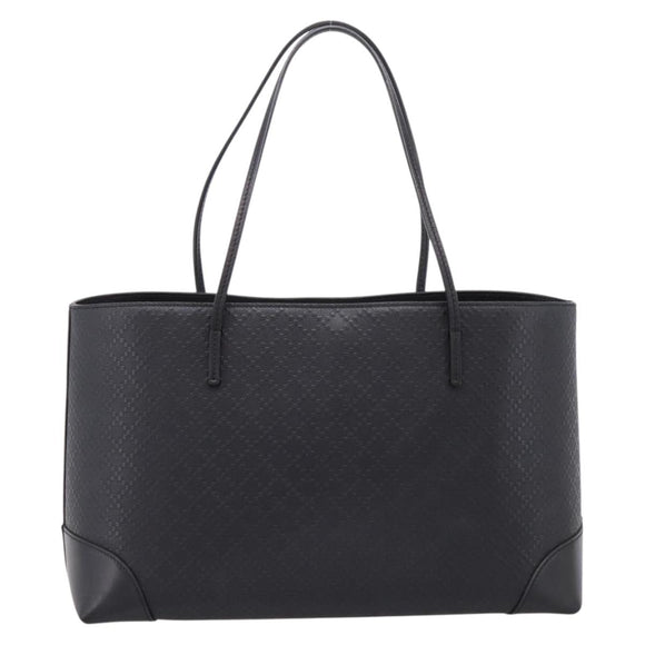 GUCCI Diamante Tote Bag Leather Black Gold 353397 Auth 208621V