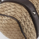 Christian Dior Trotter Canvas Hand Bag Beige Silver Auth 208624V-17