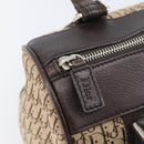 Christian Dior Trotter Canvas Hand Bag Beige Silver Auth 208624V-20