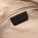 Christian Dior Trotter Canvas Hand Bag Beige Silver Auth 208624V-21