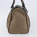 Christian Dior Trotter Canvas Hand Bag Beige Silver Auth 208624V-4