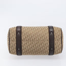 Christian Dior Trotter Canvas Hand Bag Beige Silver Auth 208624V-5