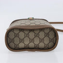 GUCCI GG Supreme Web Sherry Line Shoulder Bag PVC Beige 904 02 070 Auth 208628-11