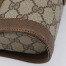 GUCCI GG Supreme Web Sherry Line Shoulder Bag PVC Beige 904 02 070 Auth 208628-14