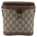 GUCCI GG Supreme Web Sherry Line Shoulder Bag PVC Beige 904 02 070 Auth 208628-2