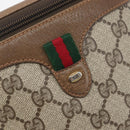 GUCCI GG Supreme Web Sherry Line Shoulder Bag PVC Beige 904 02 070 Auth 208628-20