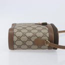 GUCCI GG Supreme Web Sherry Line Shoulder Bag PVC Beige 904 02 070 Auth 208628-4