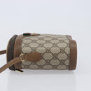GUCCI GG Supreme Web Sherry Line Shoulder Bag PVC Beige 904 02 070 Auth 208628-5