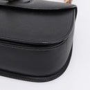 GUCCI Bamboo Hand Bag Leather Black Gold 000 2113 0633 Auth 208629V-9