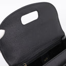 GUCCI Bamboo Hand Bag Leather Black Gold 000 2113 0633 Auth 208629V-18
