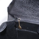 GUCCI Bamboo Hand Bag Leather Black Gold 000 2113 0633 Auth 208629V-22