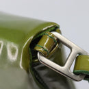 PRADA Shoulder Bag Patent Green Silver Auth 208631-17
