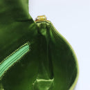 PRADA Shoulder Bag Patent Green Silver Auth 208631-22