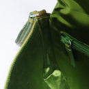 PRADA Shoulder Bag Patent Green Silver Auth 208631-23
