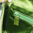 PRADA Shoulder Bag Patent Green Silver Auth 208631-24