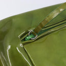 PRADA Shoulder Bag Patent Green Silver Auth 208631-26
