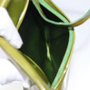 PRADA Shoulder Bag Patent Green Silver Auth 208631-27