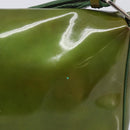 PRADA Shoulder Bag Patent Green Silver Auth 208631-4