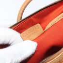 CELINE C Macadam Hand Bag Suede Orange Gold Tone Auth 208638V-21