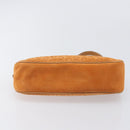 CELINE C Macadam Hand Bag Suede Orange Gold Tone Auth 208638V-9