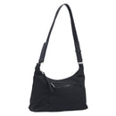 PRADA Shoulder Bag Nylon Black Silver Auth 208639V-1