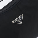 PRADA Shoulder Bag Nylon Black Silver Auth 208639V-16