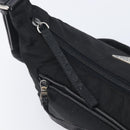 PRADA Shoulder Bag Nylon Black Silver Auth 208639V-17
