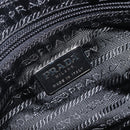PRADA Shoulder Bag Nylon Black Silver Auth 208639V-18