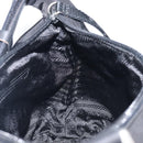 PRADA Shoulder Bag Nylon Black Silver Auth 208639V-20