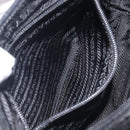 PRADA Shoulder Bag Nylon Black Silver Auth 208639V-23