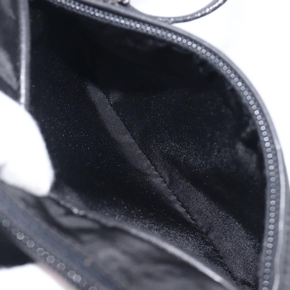PRADA Shoulder Bag Nylon Black Silver Auth 208639V