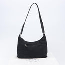 PRADA Shoulder Bag Nylon Black Silver Auth 208639V-29